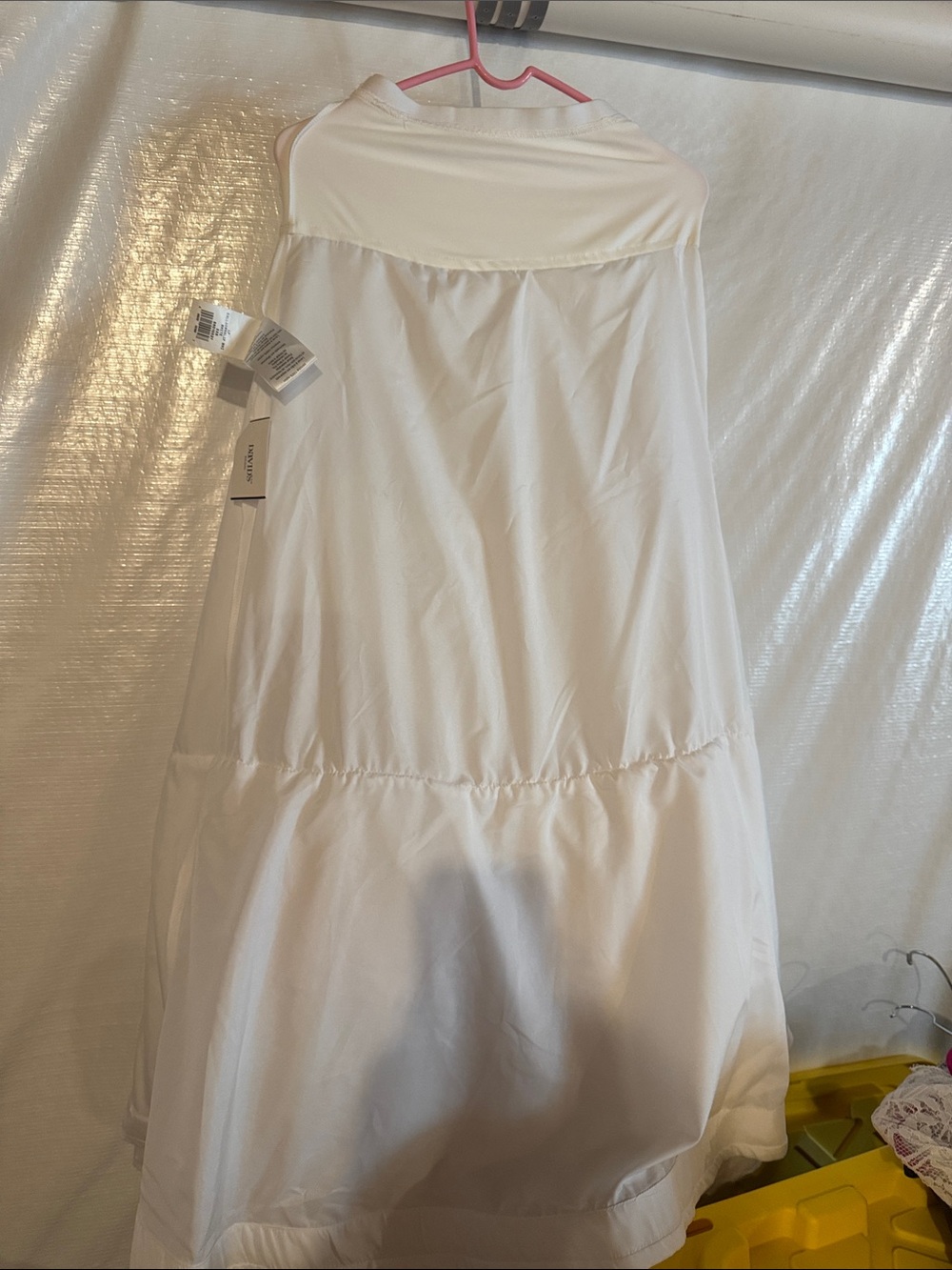 David's Bridal White Maxi Skirt